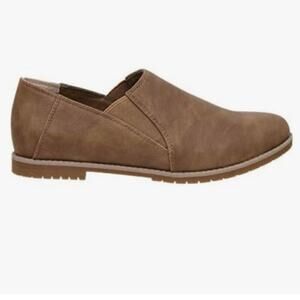 2/$30 CUSHIONAIRE Women's Duffy Twin Gore Slip Memory Foam Gray 8.5‎ Wide Career